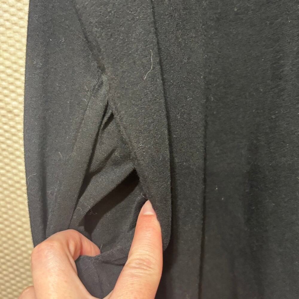New York & Company Women's Medium Black Sweatshirt Dress Embellished Pockets - Picture 2 of 7